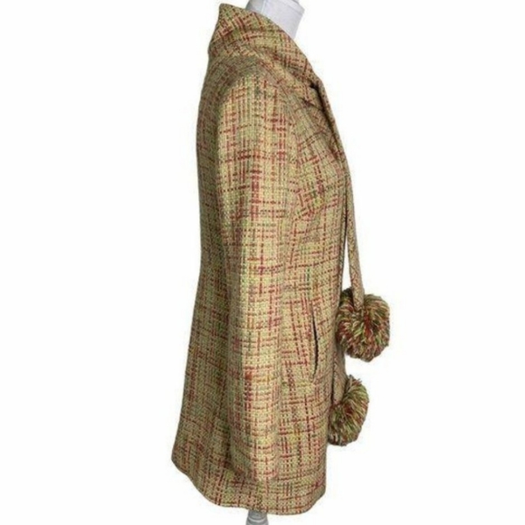 SOLD Anthropologie Pom Pom Coat Elevenses Coat Size L - Picture 4 of 8